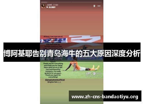 博阿基耶告别青岛海牛的五大原因深度分析 博阿基耶告别青岛海牛的五大原因深度分析